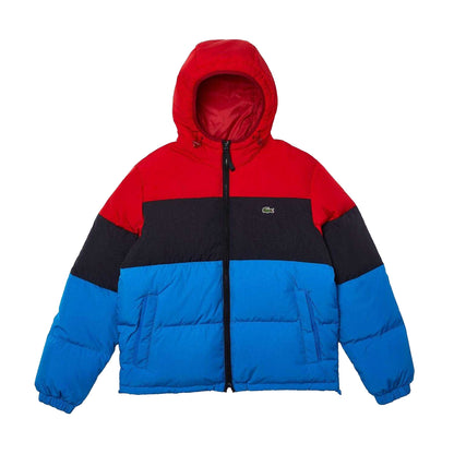 Red - Front - Lacoste Mens Duck Feather Water Repellent Puffer Jacket