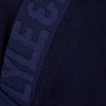 Blue - Back - Lyle & Scott Mens Text Jacquard Dressing Gown