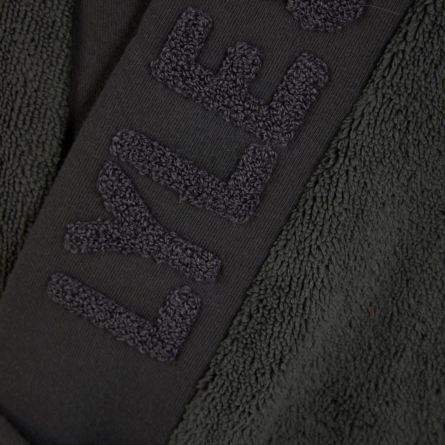 Grey - Back - Lyle & Scott Mens Text Jacquard Dressing Gown