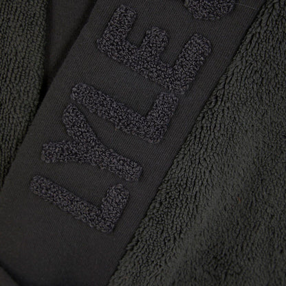 Grey - Back - Lyle & Scott Mens Text Jacquard Dressing Gown