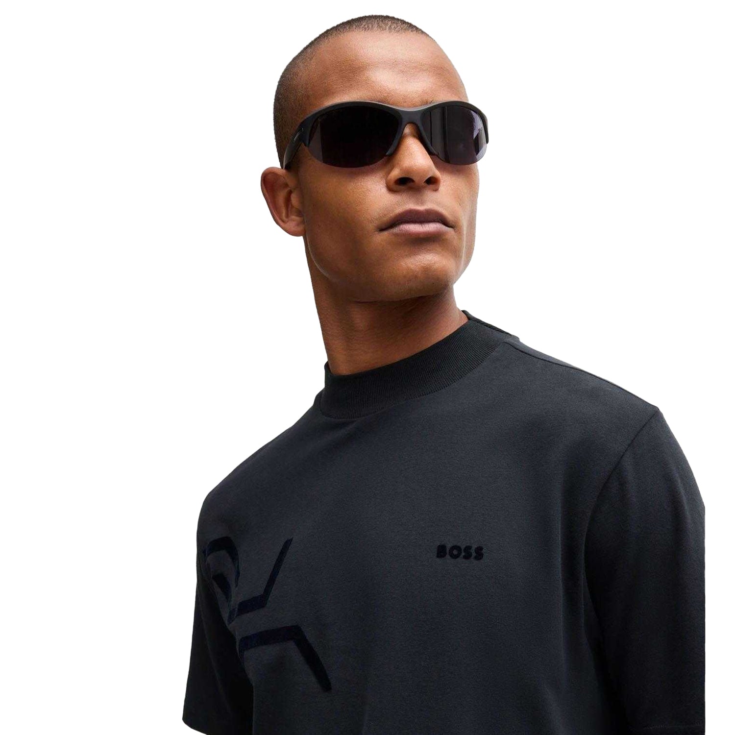 Dark Blue - Lifestyle - Boss Mens Tock Geometric Hexagon T-Shirt