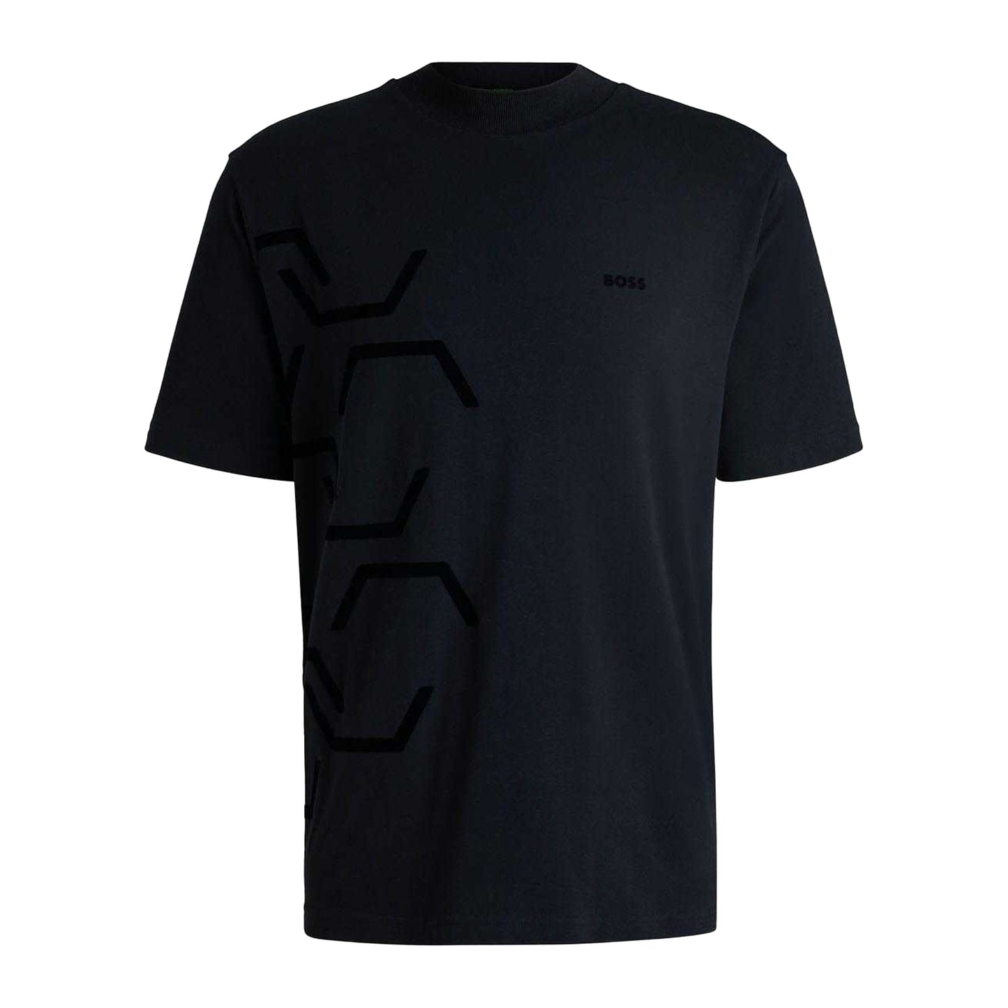 Dark Blue - Front - Boss Mens Tock Geometric Hexagon T-Shirt