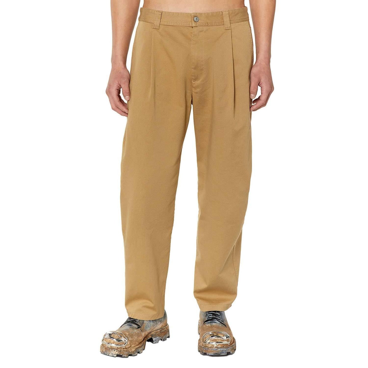 Natural - Front - Diesel Mens P-Arthur Trousers