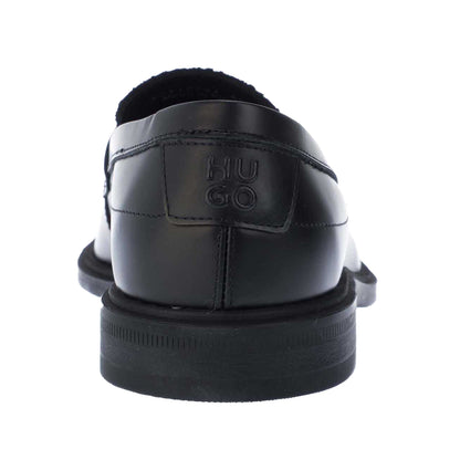 Black - Back - Hugo Boss Mens Slip-on Penny Loafers