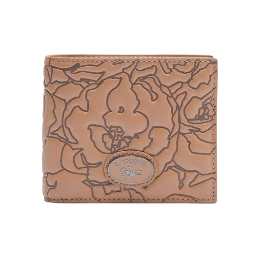 Brown - Front - Lacoste Holiday Billfold Leather Wallet