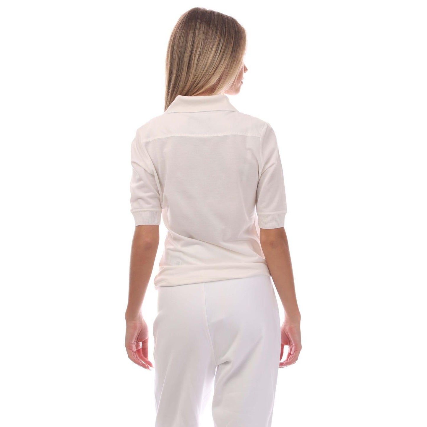 White - Back - Hugo Boss Womens-Ladies Esoles1 Half-Sleeved Top