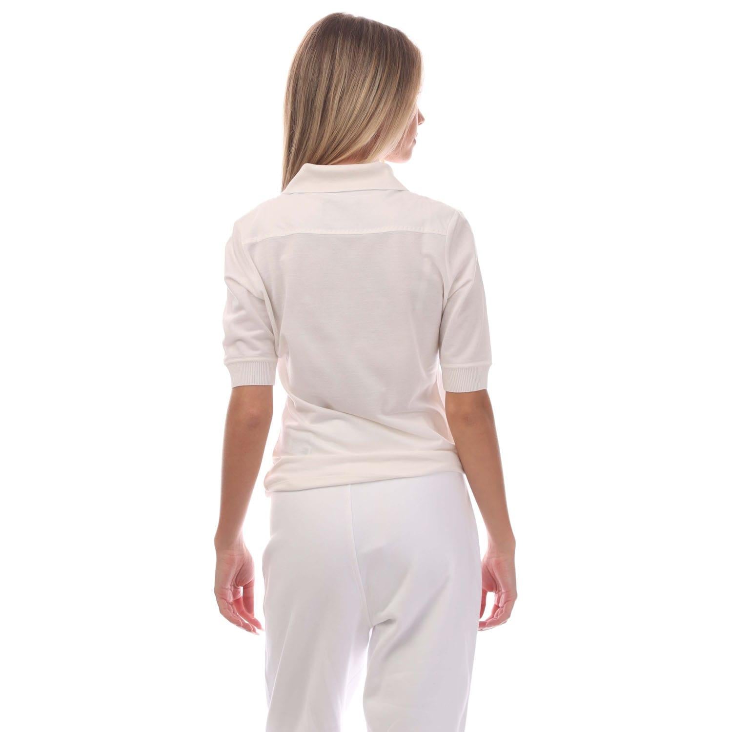 White - Back - Hugo Boss Womens-Ladies Esoles1 Half-Sleeved Top