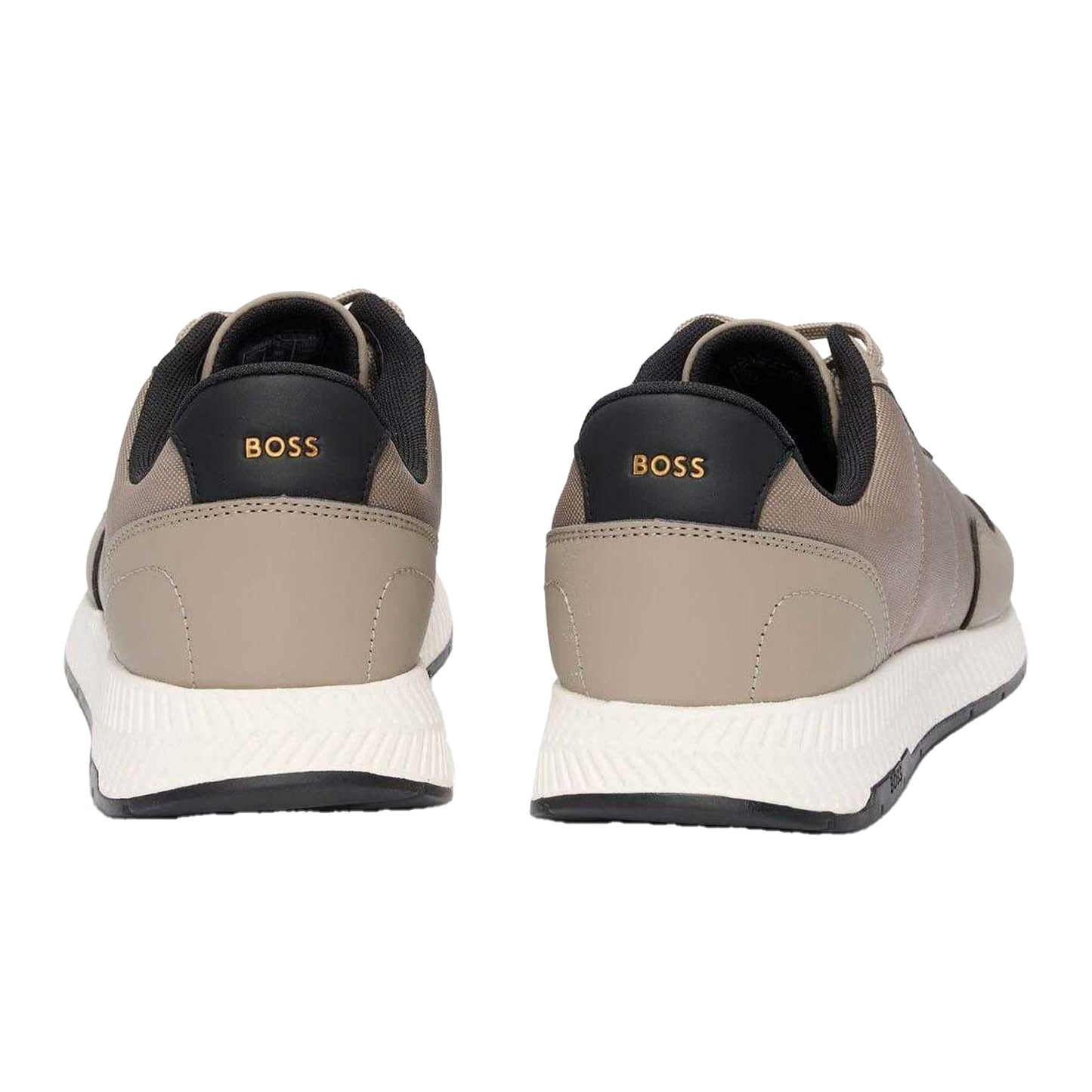 Beige - Back - Boss Mens TTNM EVO Logo Trainers