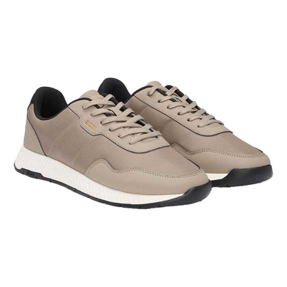 Beige - Front - Boss Mens TTNM EVO Logo Trainers
