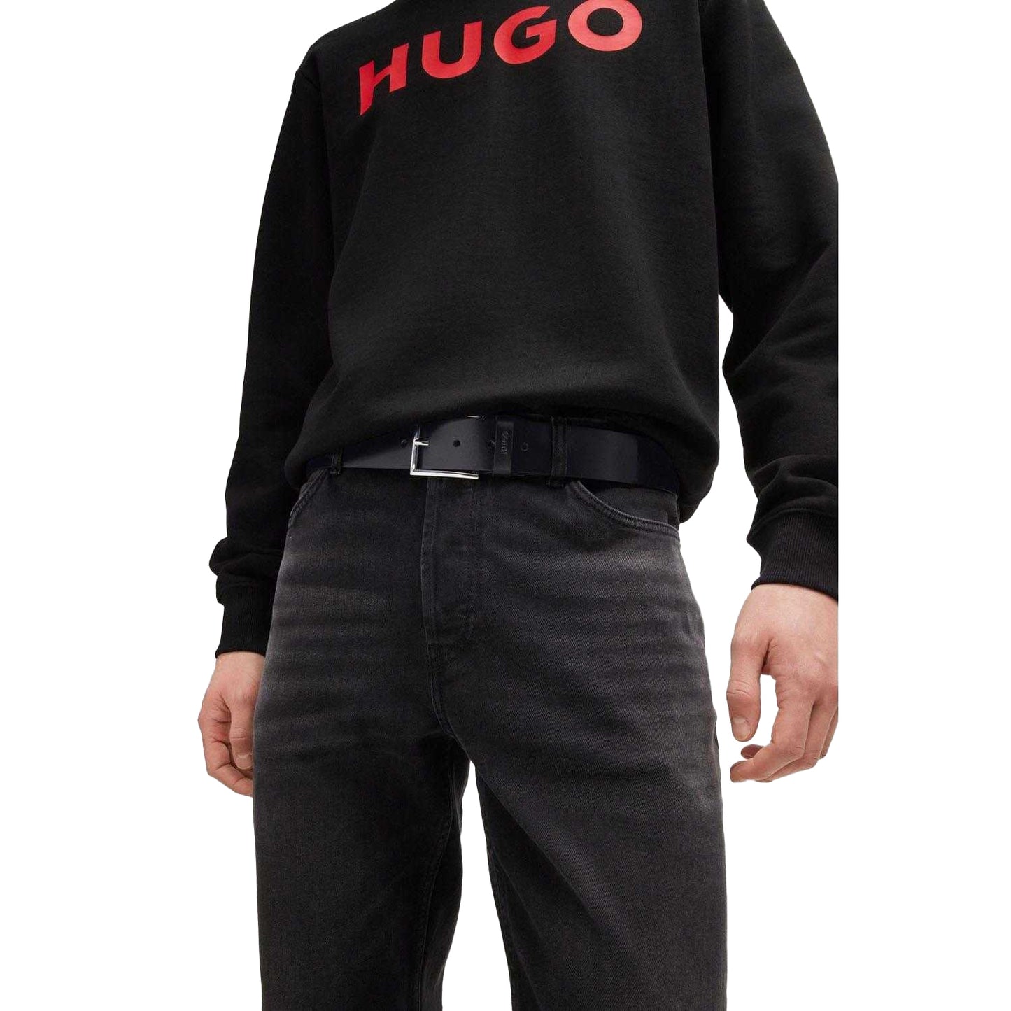 Black - Back - Hugo Giaspo Leather Belt