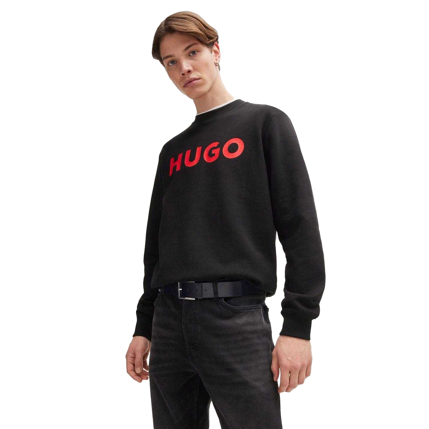Black - Side - Hugo Giaspo Leather Belt