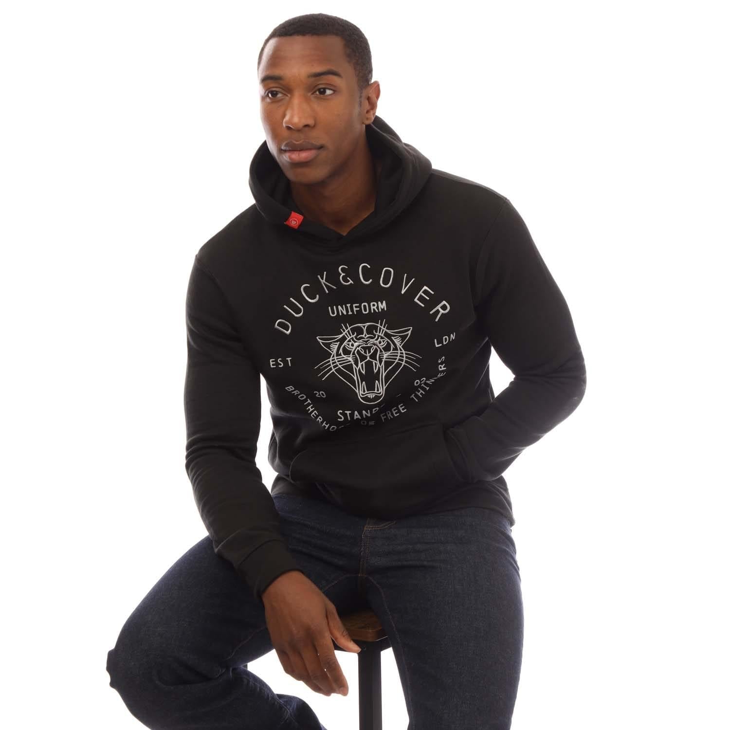 Black - Lifestyle - Duck and Cover Mens Raylan Hoodie