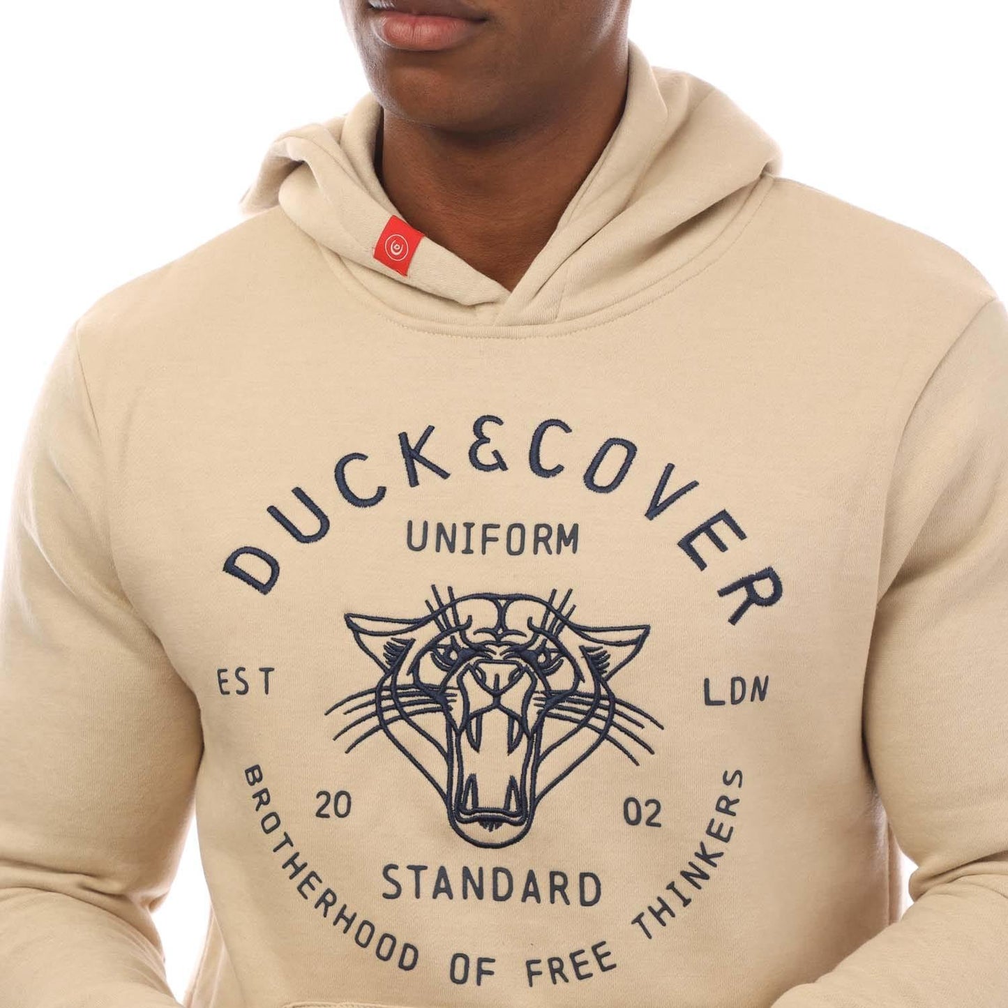 Stone - Side - Duck and Cover Mens Raylan Hoodie