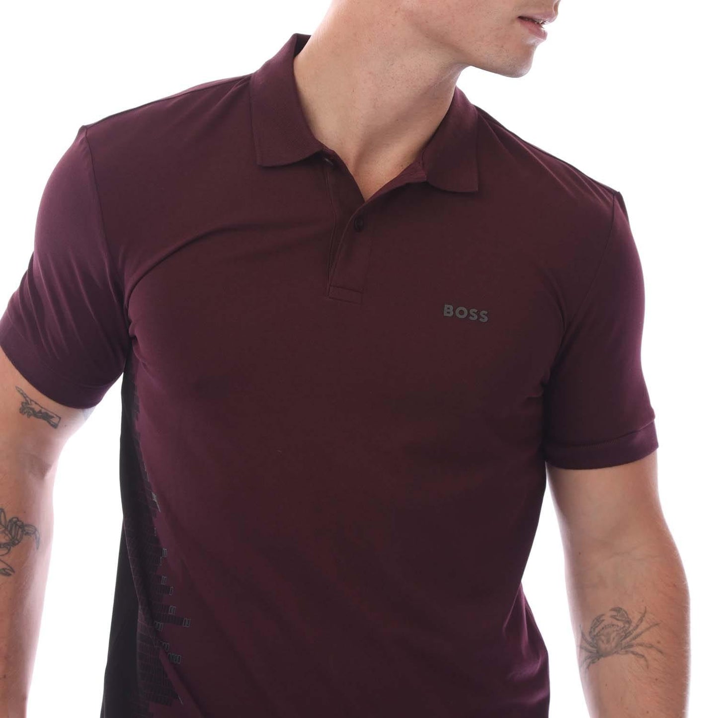 Pink - Side - Hugo Boss Mens Paddy 4 Pro Polo Shirt