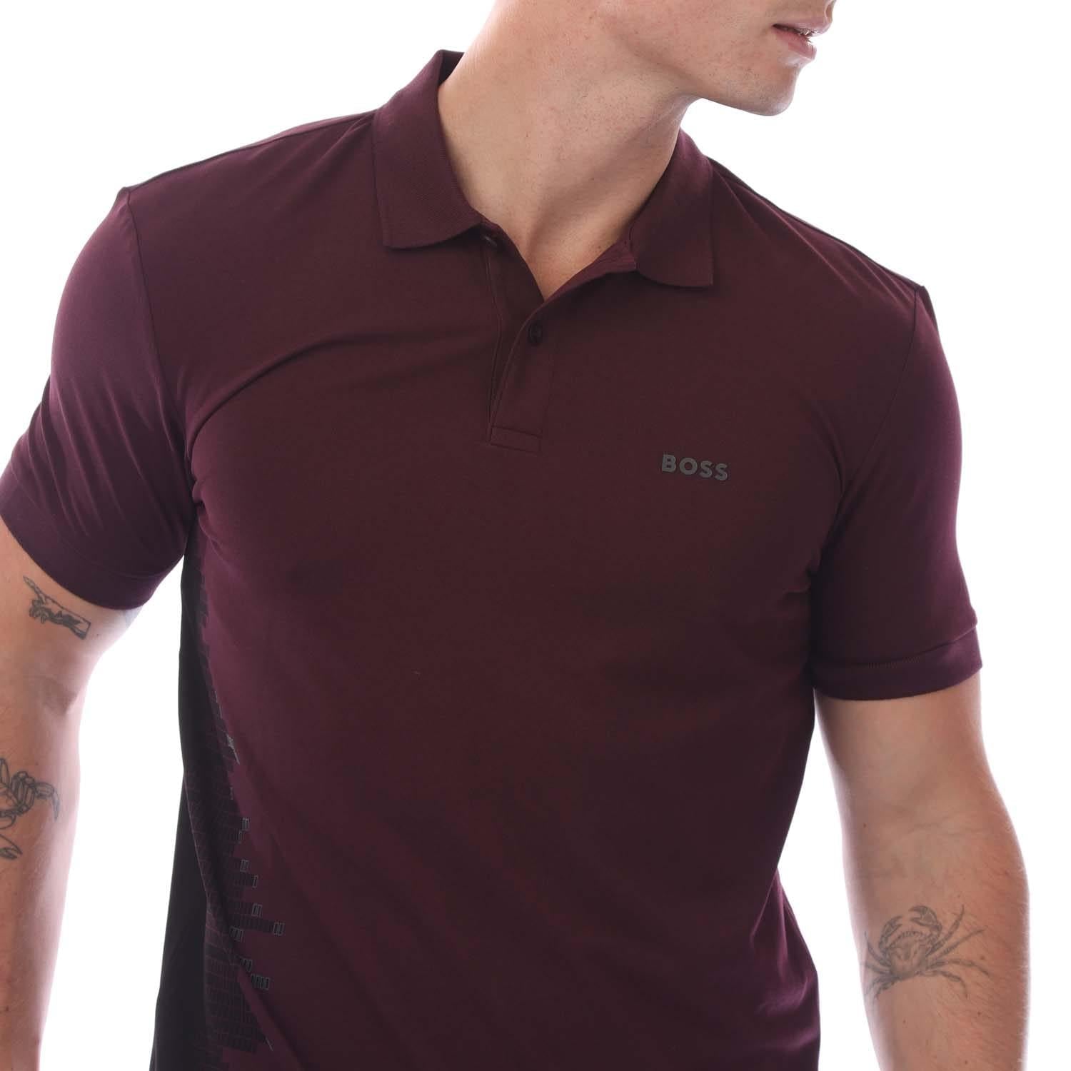 Pink - Side - Hugo Boss Mens Paddy 4 Pro Polo Shirt