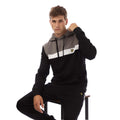 Black - Lifestyle - Lyle & Scott Mens Colour Block Fly Fleece Hoodie