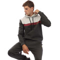 Grey - Lifestyle - Lyle & Scott Mens Colour Block Fly Fleece Hoodie