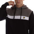 Black - Side - Lyle & Scott Mens Colour Block Fly Fleece Hoodie