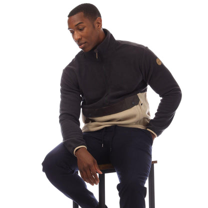 Grey - Lifestyle - Icepeak Mens Matthews Quarter Zip Fleece Top