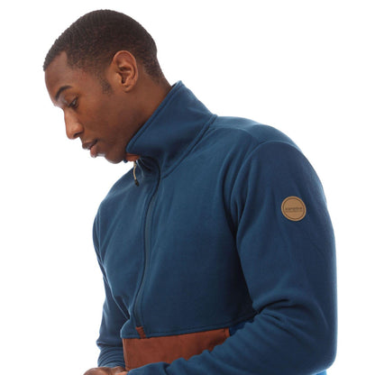 Blue - Side - Icepeak Mens Matthews Quarter Zip Fleece Top