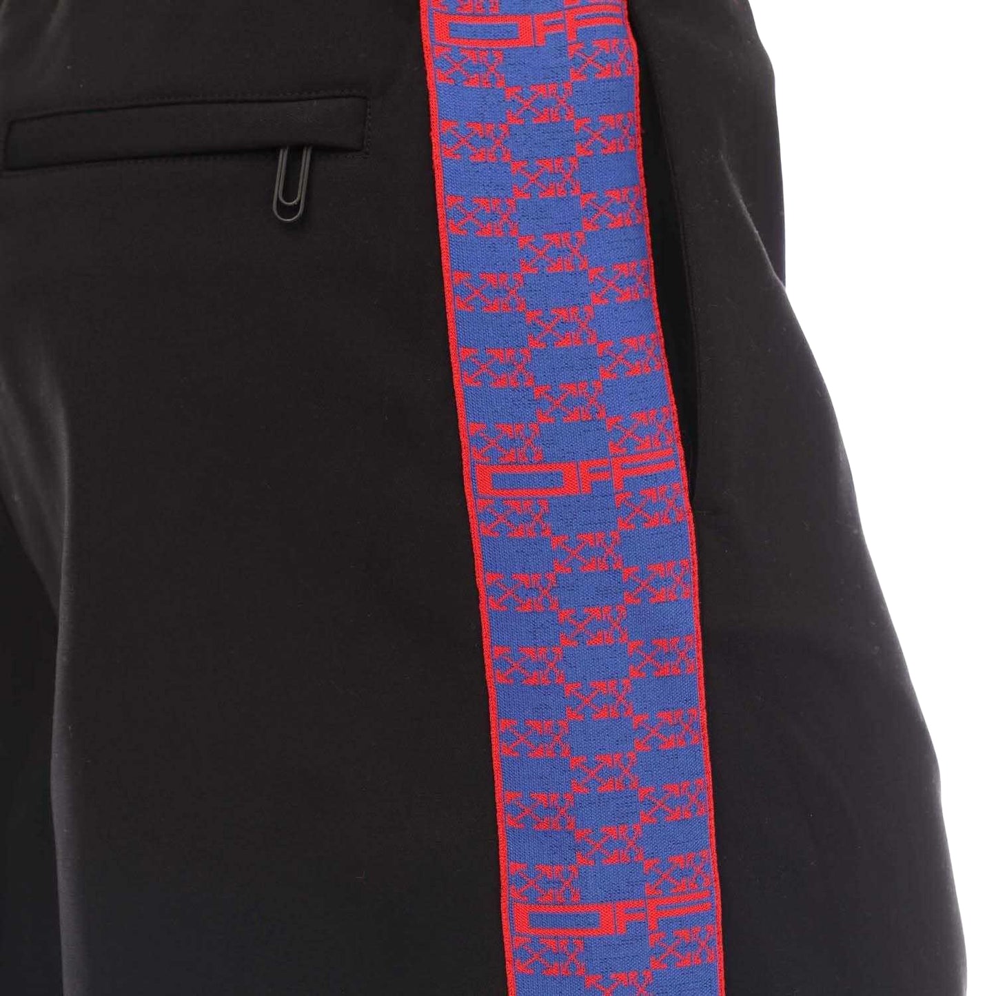 Black-Red - Lifestyle - Off White Mens Monogram Track Shorts