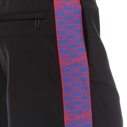 Black-Red - Lifestyle - Off White Mens Monogram Track Shorts