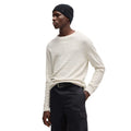 Natural - Side - Hugo Mens Scoult Grid Cotton Sweater Top