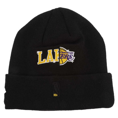 Black - Back - New Era LA Lakers Multi Patch Beanie