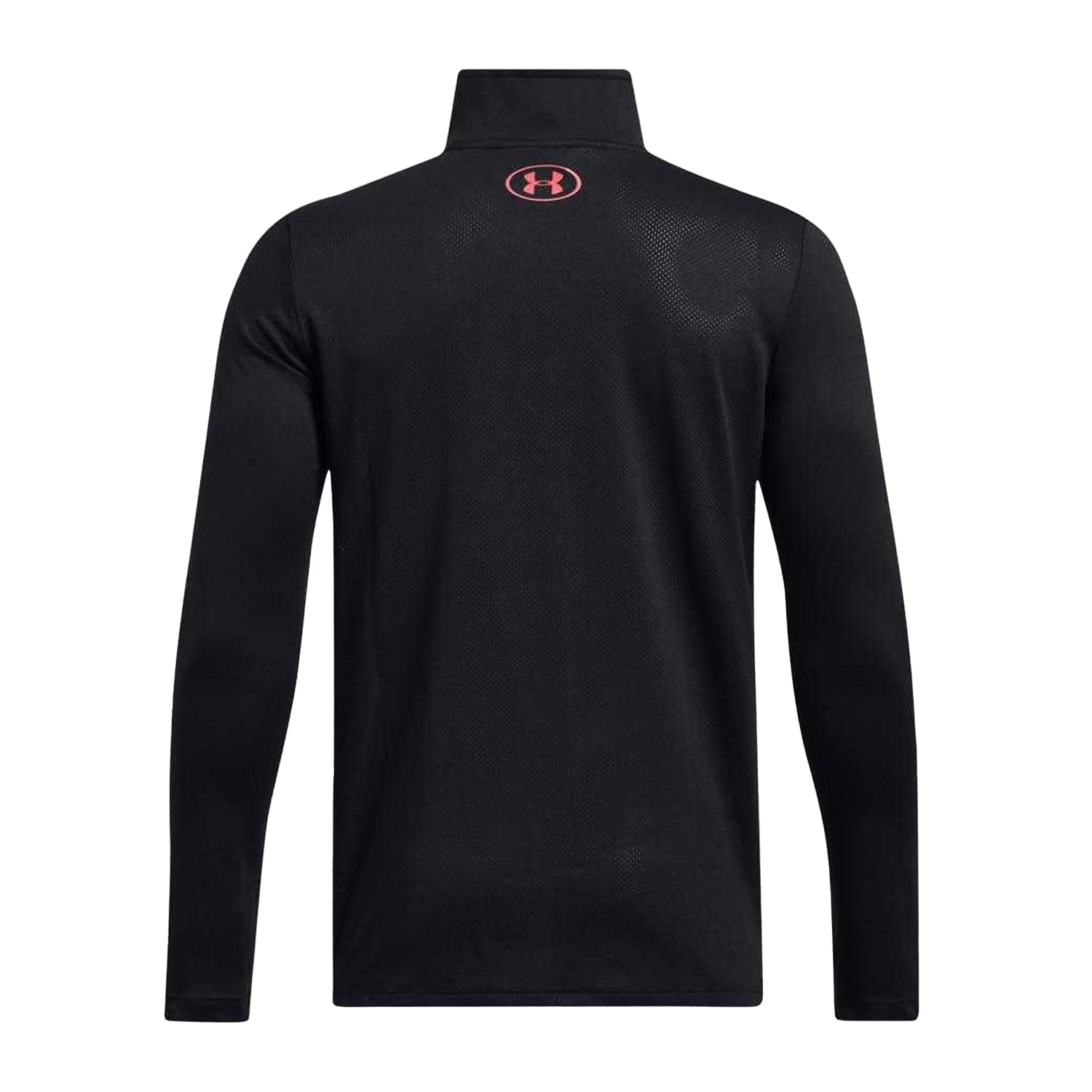 Black-Pink - Back - Under Armour Childrens-Kids Tech Quarter Zip Top