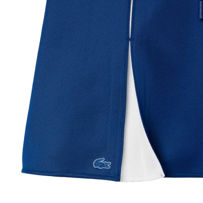 Blue-White - Pack Shot - Lacoste Womens-Ladies Colour Block Interlock Adjustable Skirt