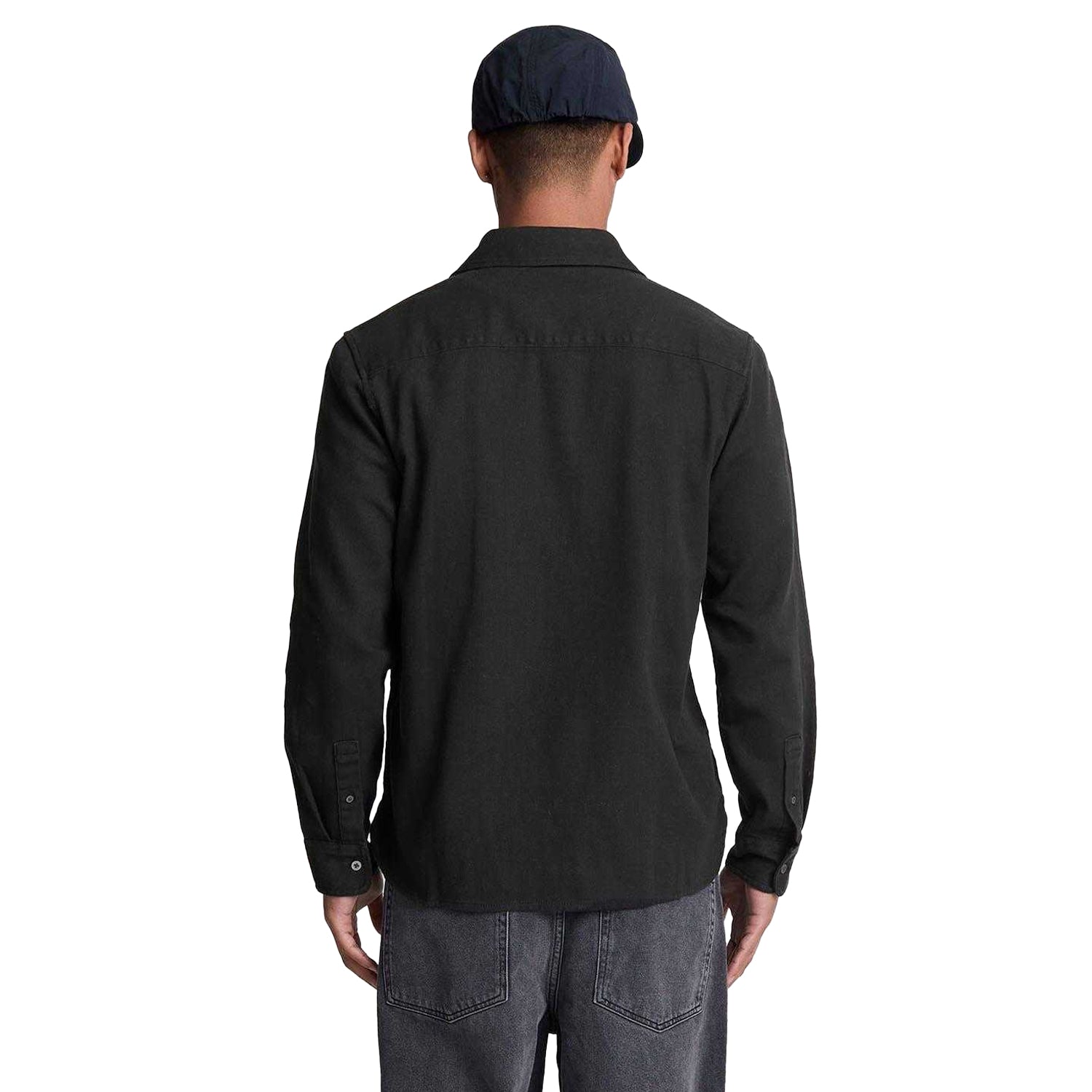 Black - Back - Lyle & Scott Mens Worsted Twill Shirt