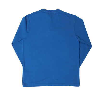 White-Blue - Back - Off White Childrens-Kids Helvetica Diagonal Long-Sleeved T-Shirt