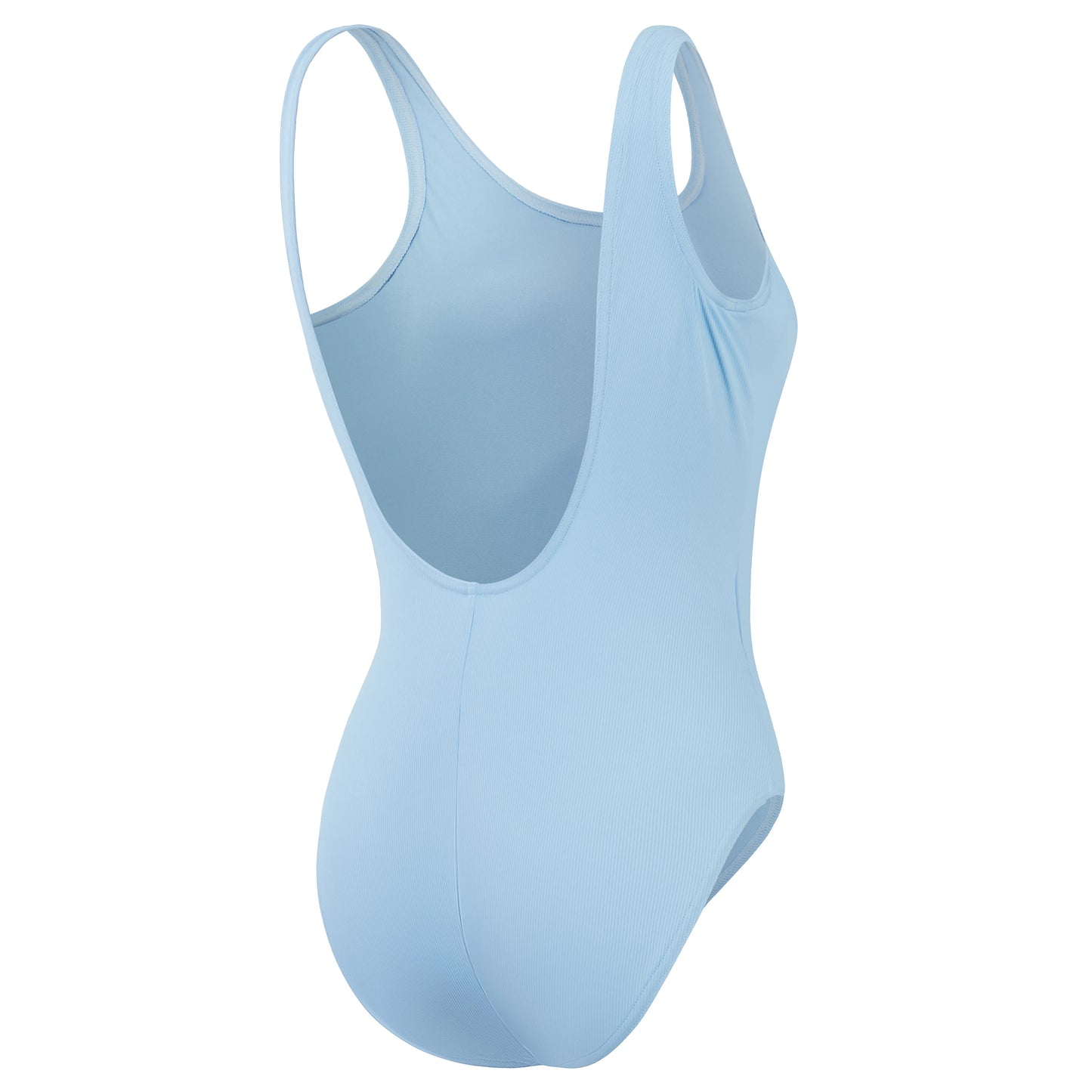 Blue - Back - Speedo Womens-Ladies Textured U-Back One Piece Swimsuit