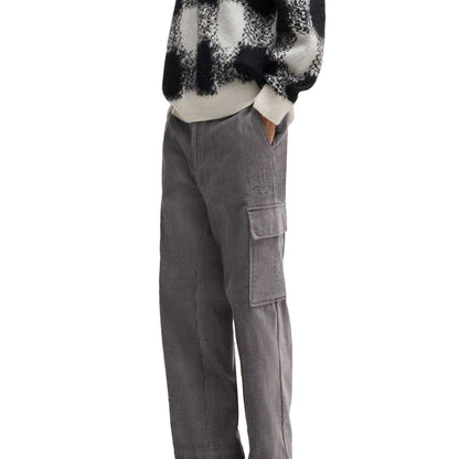 Grey - Side - Hugo Mens Grady244 Cargo Trousers