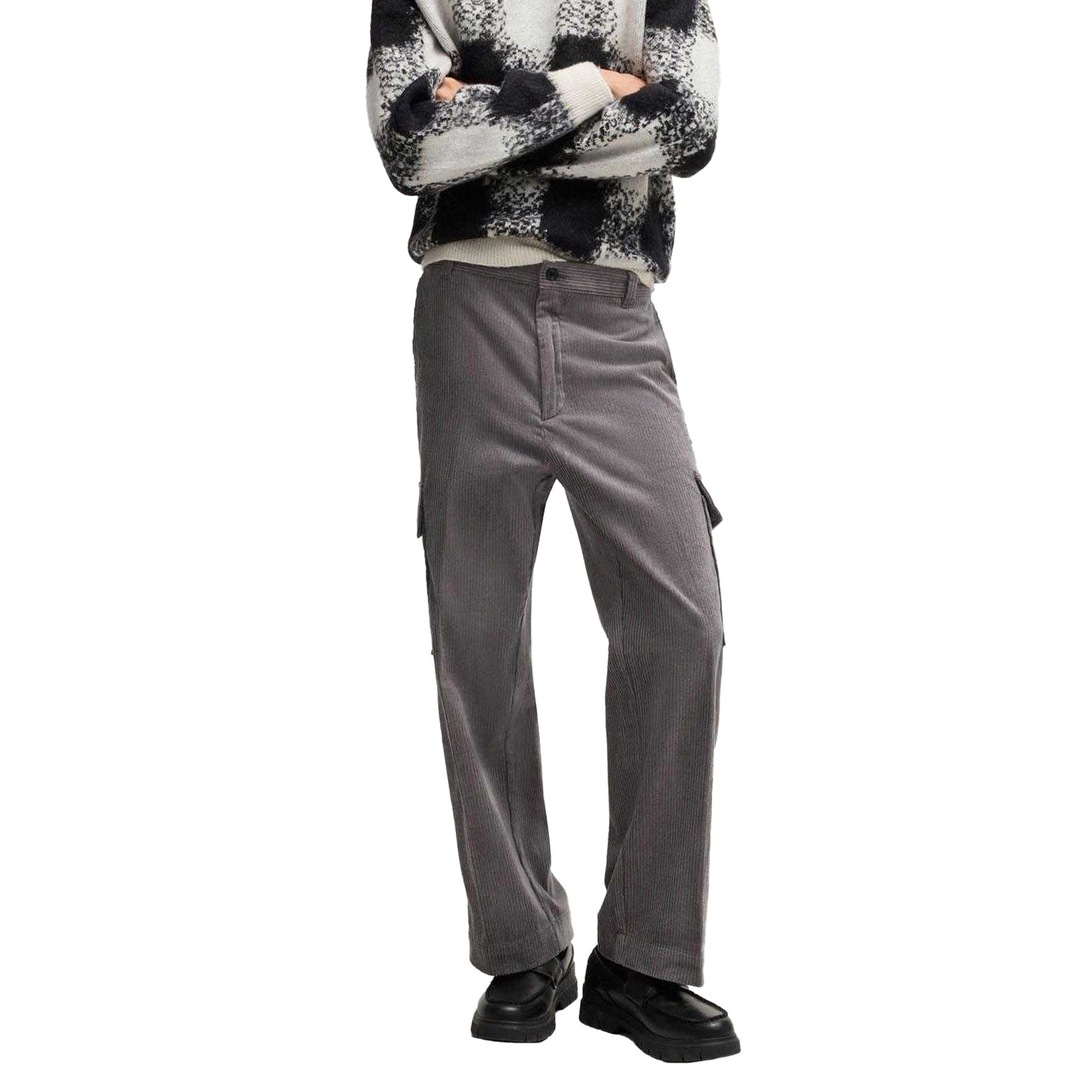 Grey - Lifestyle - Hugo Mens Grady244 Cargo Trousers