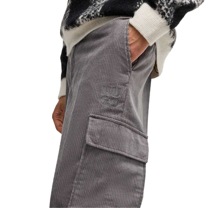 Grey - Pack Shot - Hugo Mens Grady244 Cargo Trousers