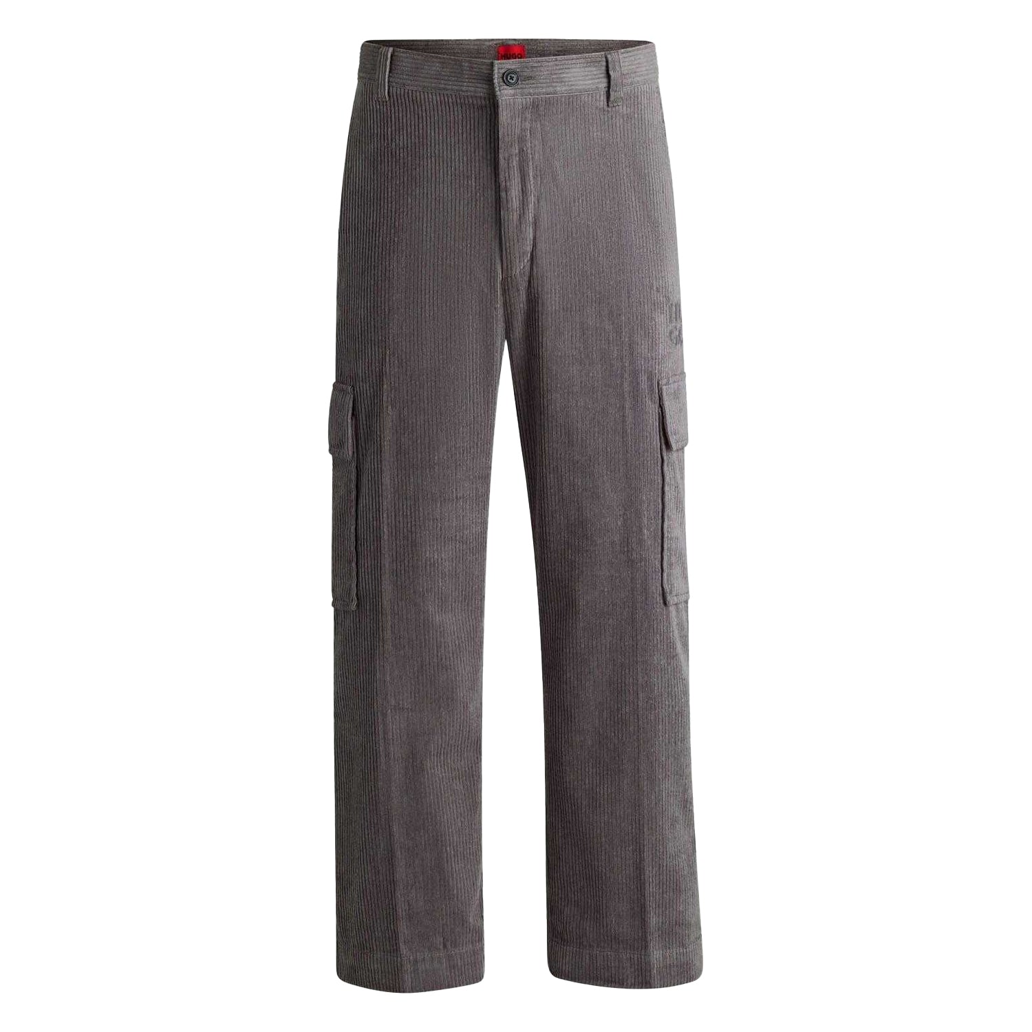 Grey - Front - Hugo Mens Grady244 Cargo Trousers