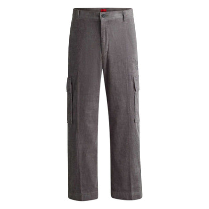 Grey - Front - Hugo Mens Grady244 Cargo Trousers