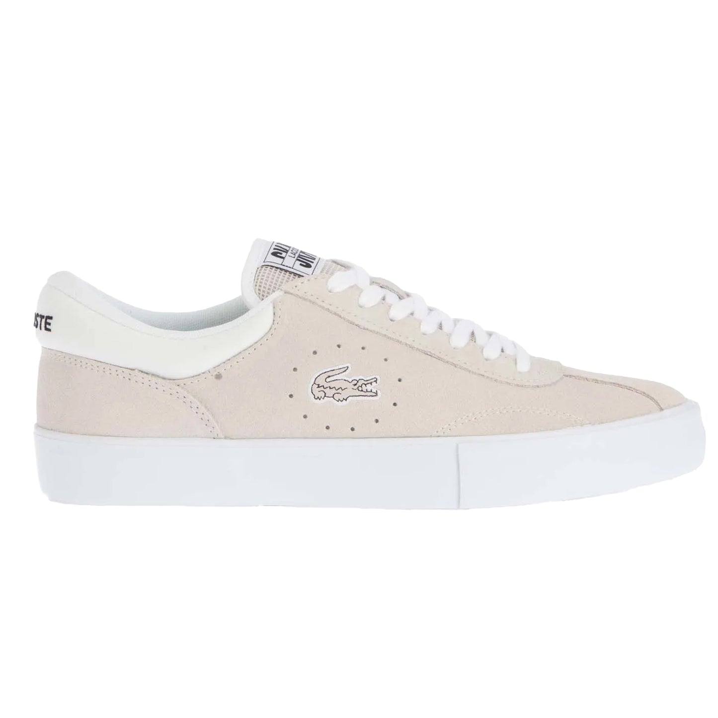 Off White - Side - Lacoste Mens Trackserve Suede Trainers