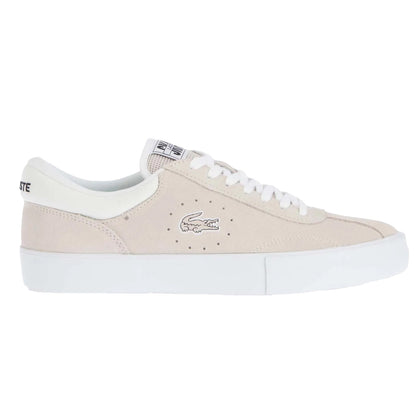 Off White - Side - Lacoste Mens Trackserve Suede Trainers