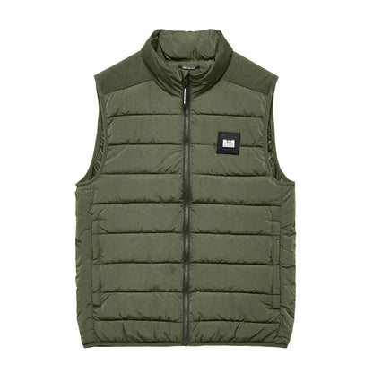 Green - Front - Weekend Offender Mens Gacha Padded Gilet