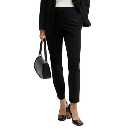 Black - Lifestyle - Boss Womens-Ladies Tobaluka10 Slim Trousers