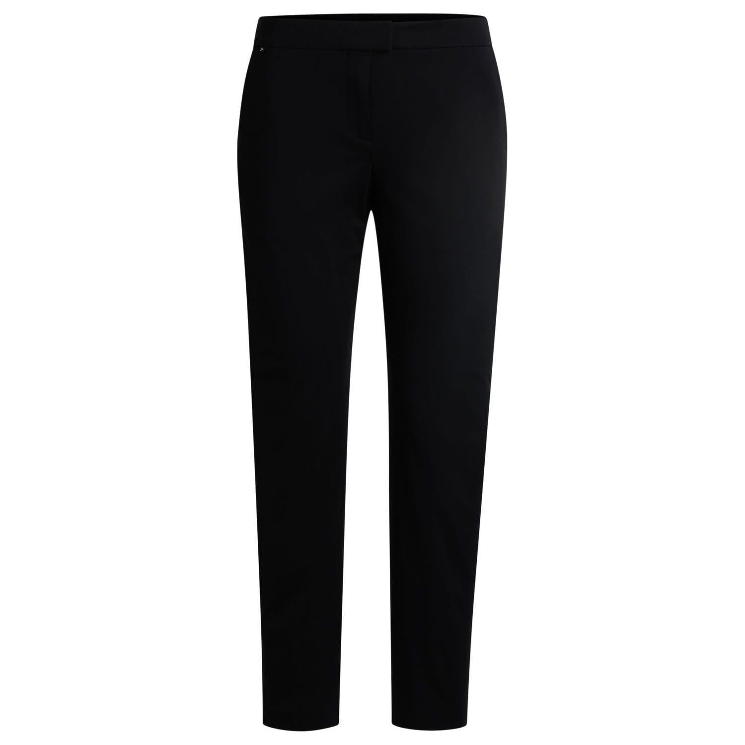 Black - Front - Boss Womens-Ladies Tobaluka10 Slim Trousers