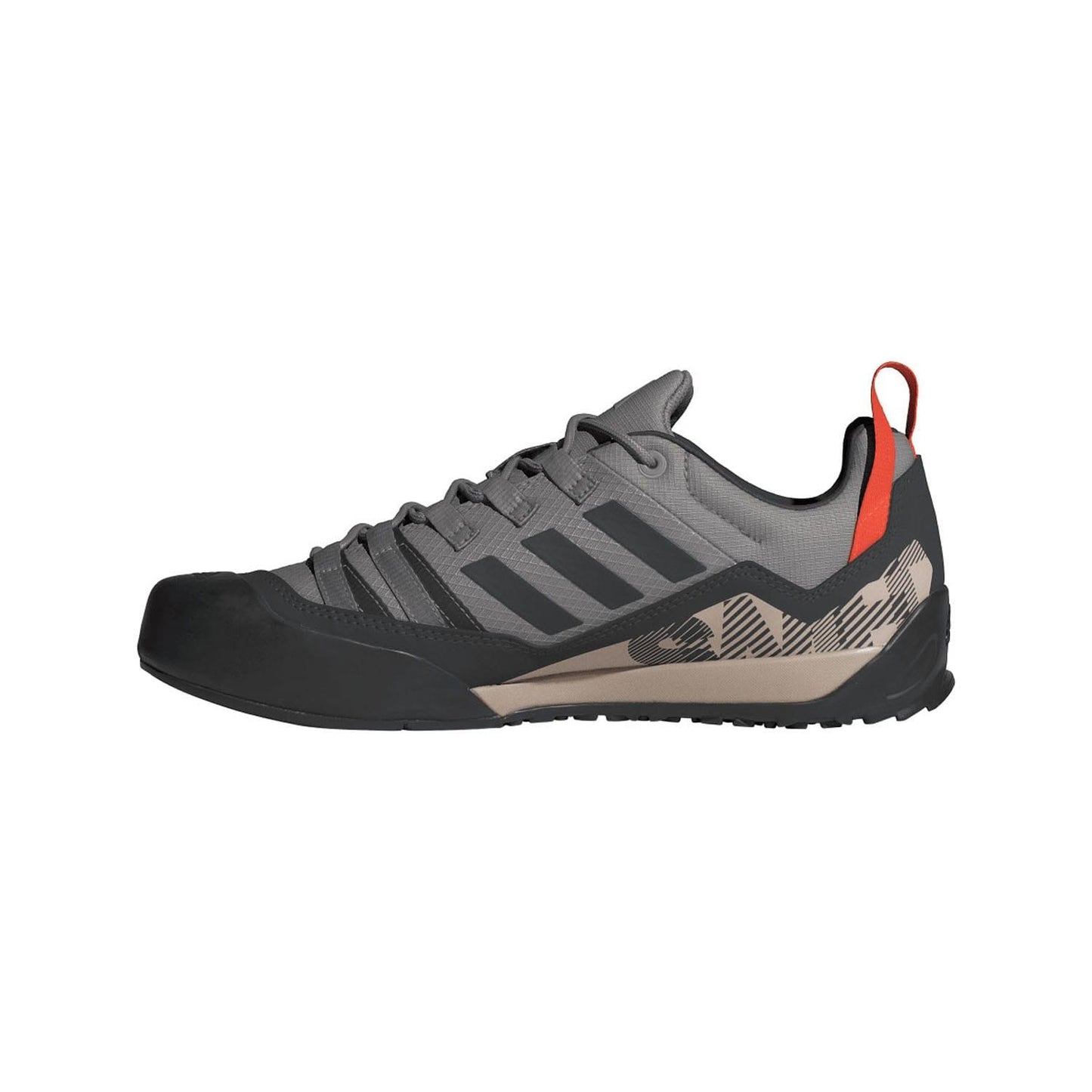 Grey - Side - Adidas Mens Terrex Swift Solo 2.0 Hiking Shoes