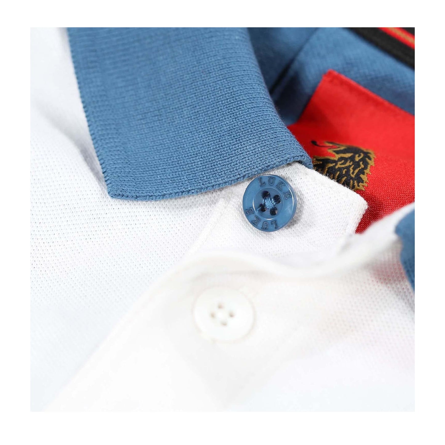 Blue-White-Black - Lifestyle - Luke 1977 Mens Cala Mayor Chevron Polo Shirt
