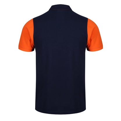 Navy-Orange-White - Back - Luke 1977 Mens Cala Mayor Chevron Polo Shirt
