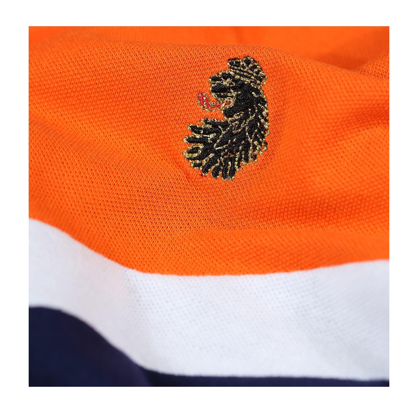 Navy-Orange-White - Side - Luke 1977 Mens Cala Mayor Chevron Polo Shirt