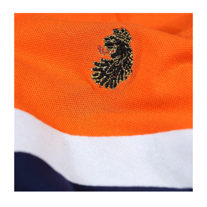 Navy-Orange-White - Side - Luke 1977 Mens Cala Mayor Chevron Polo Shirt