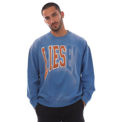 Blue - Front - Diesel Mens S-Boxt N6 Sweatshirt