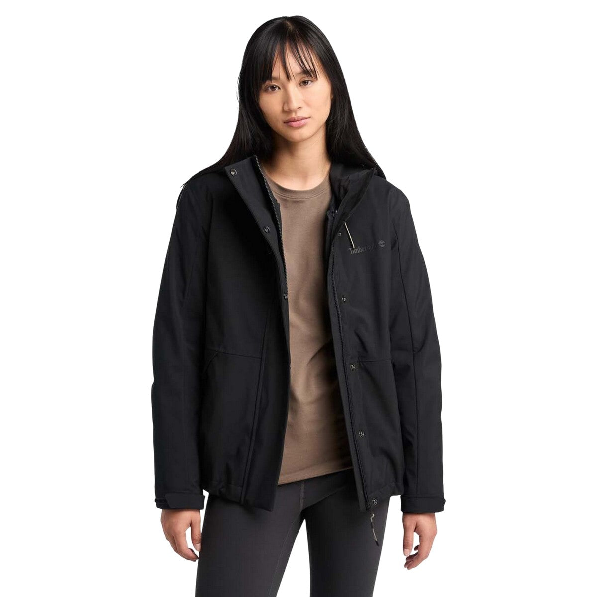Black - Pack Shot - Timberland Womens-Ladies 3 in 1 Waterproof Jacket